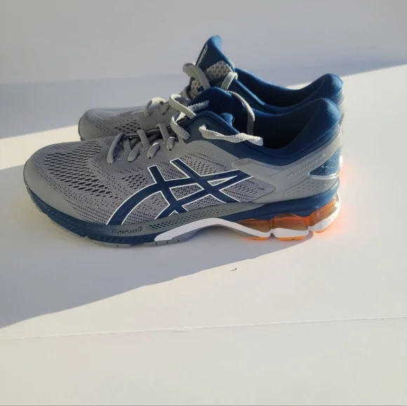 ASIC MENS GEL-KAYANO 26 RUNNING SHOES,Size11.5 SHEET ROCK/MAKO BLUE 1011A541 - Picture 3 of 5